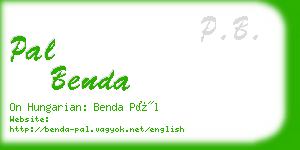 pal benda business card